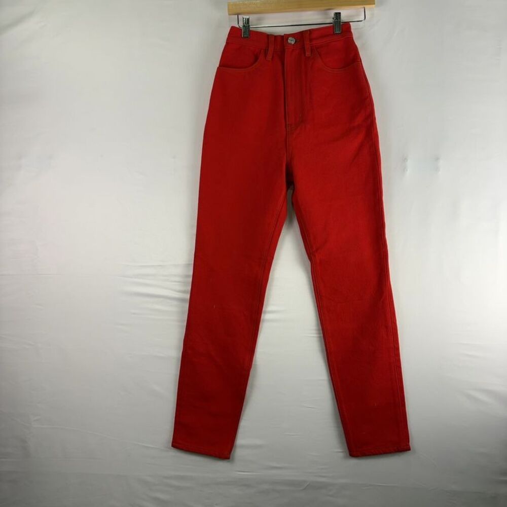 Carolina Herrera High Rise Red Jeans